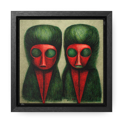 Loneliness Green Red 19, Valentinii, Gallery Canvas Wraps, Square Frame