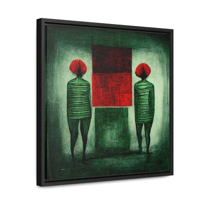 Loneliness Green Red 10, Valentinii, Gallery Canvas Wraps, Square Frame