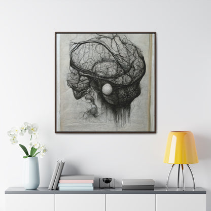 Brain 60, Valentinii, Gallery Canvas Wraps, Square Frame