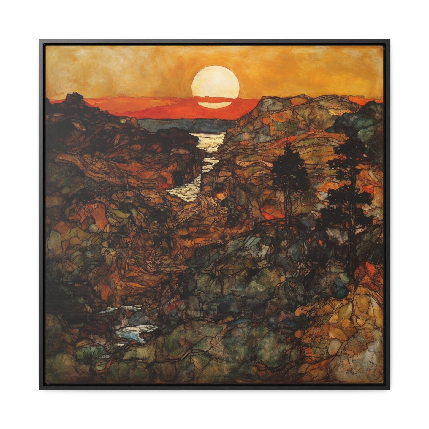 Land of the Sun 47, Valentinii, Gallery Canvas Wraps, Square Frame