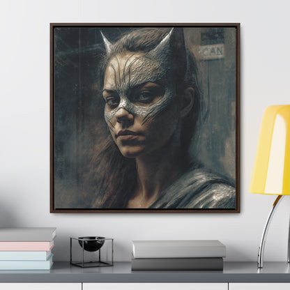 Cat Woman 14, Gallery Canvas Wraps, Square Frame