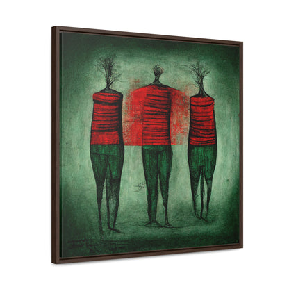 Loneliness Green Red 13, Valentinii, Gallery Canvas Wraps, Square Frame