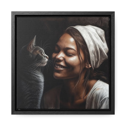 Cat Woman 29, Gallery Canvas Wraps, Square Frame