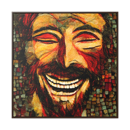 Jesus smiling 3, Valentinii, Gallery Canvas Wraps, Square Frame