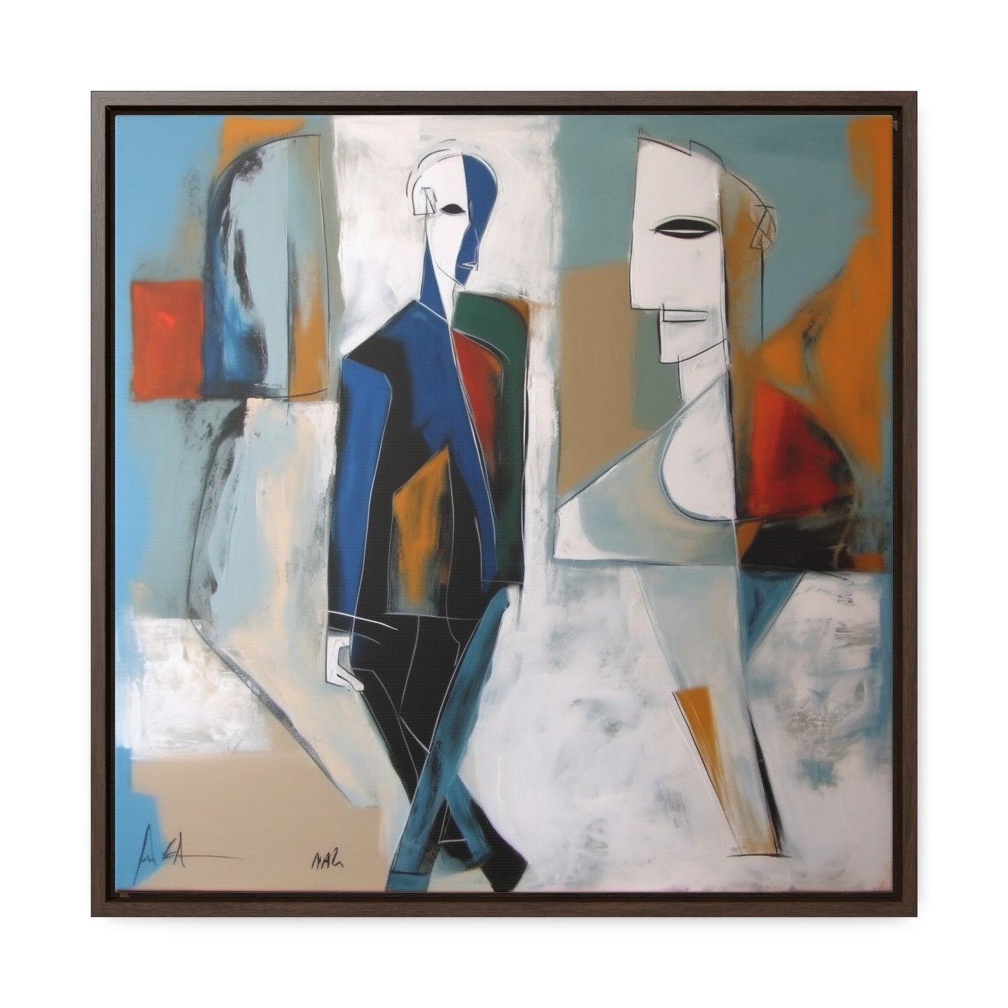 Sad Man 26, Valentinii, Gallery Canvas Wraps, Square Frame