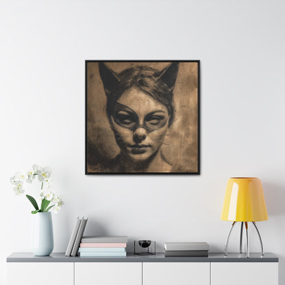 Cat Woman 12, Gallery Canvas Wraps, Square Frame