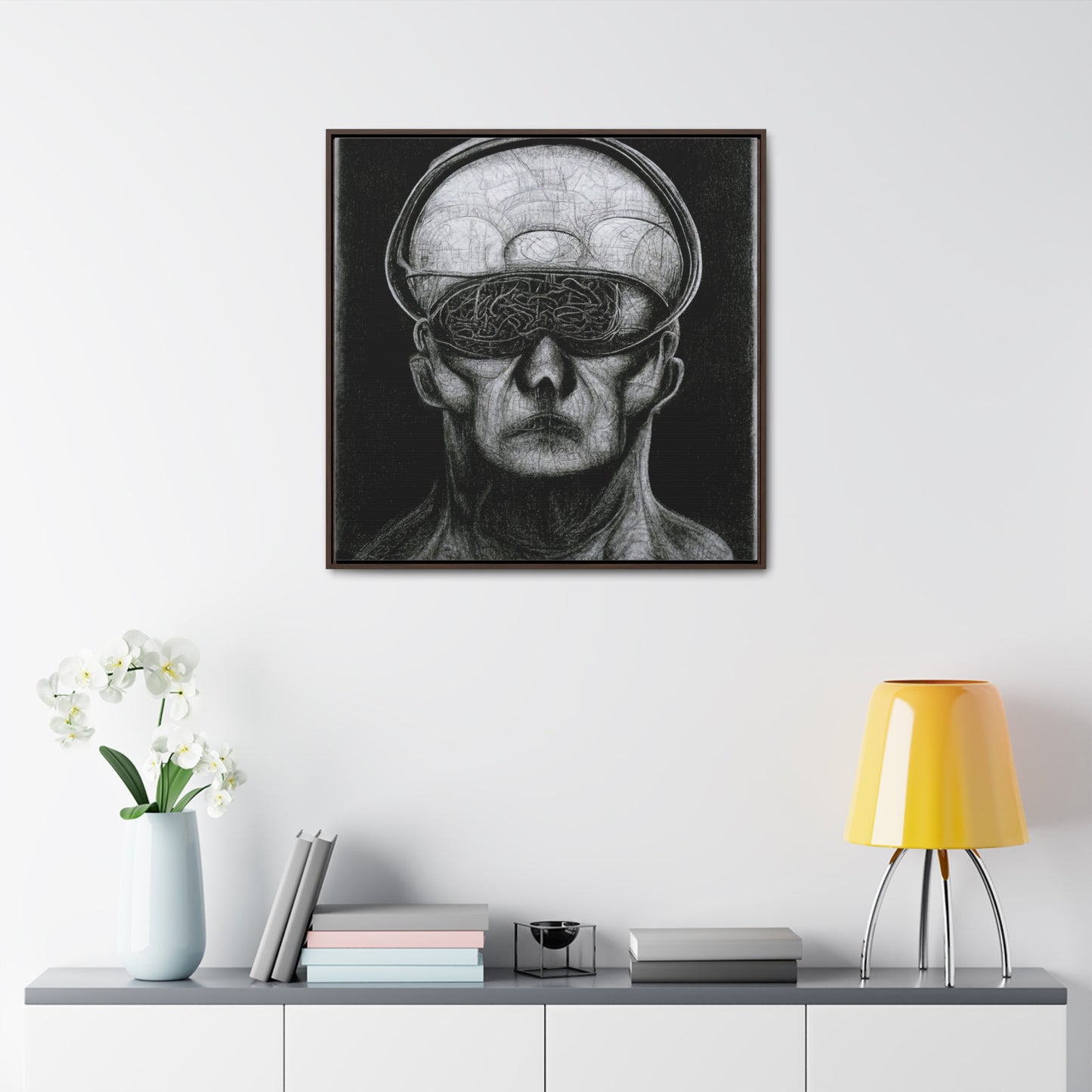 Brain 30, Valentinii, Gallery Canvas Wraps, Square Frame