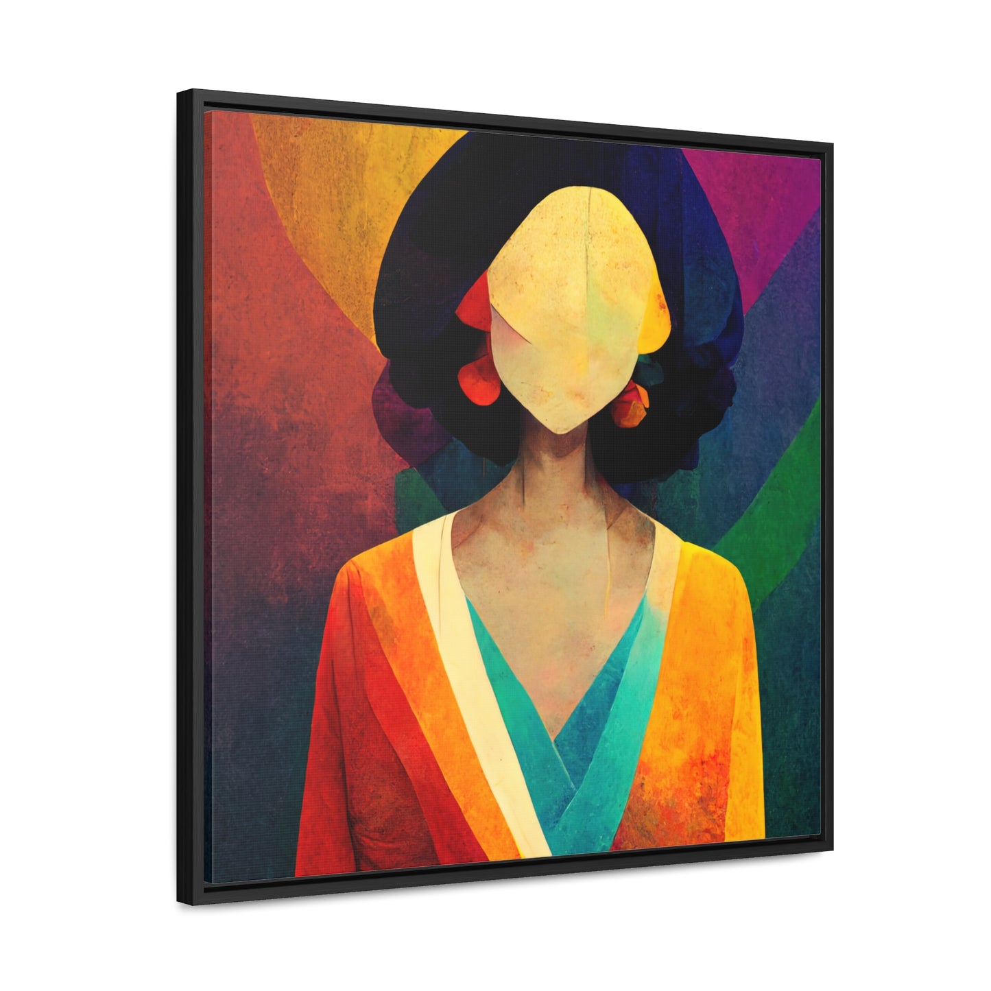Lady's faces, Valentinii, Gallery Canvas Wraps, Square Frame