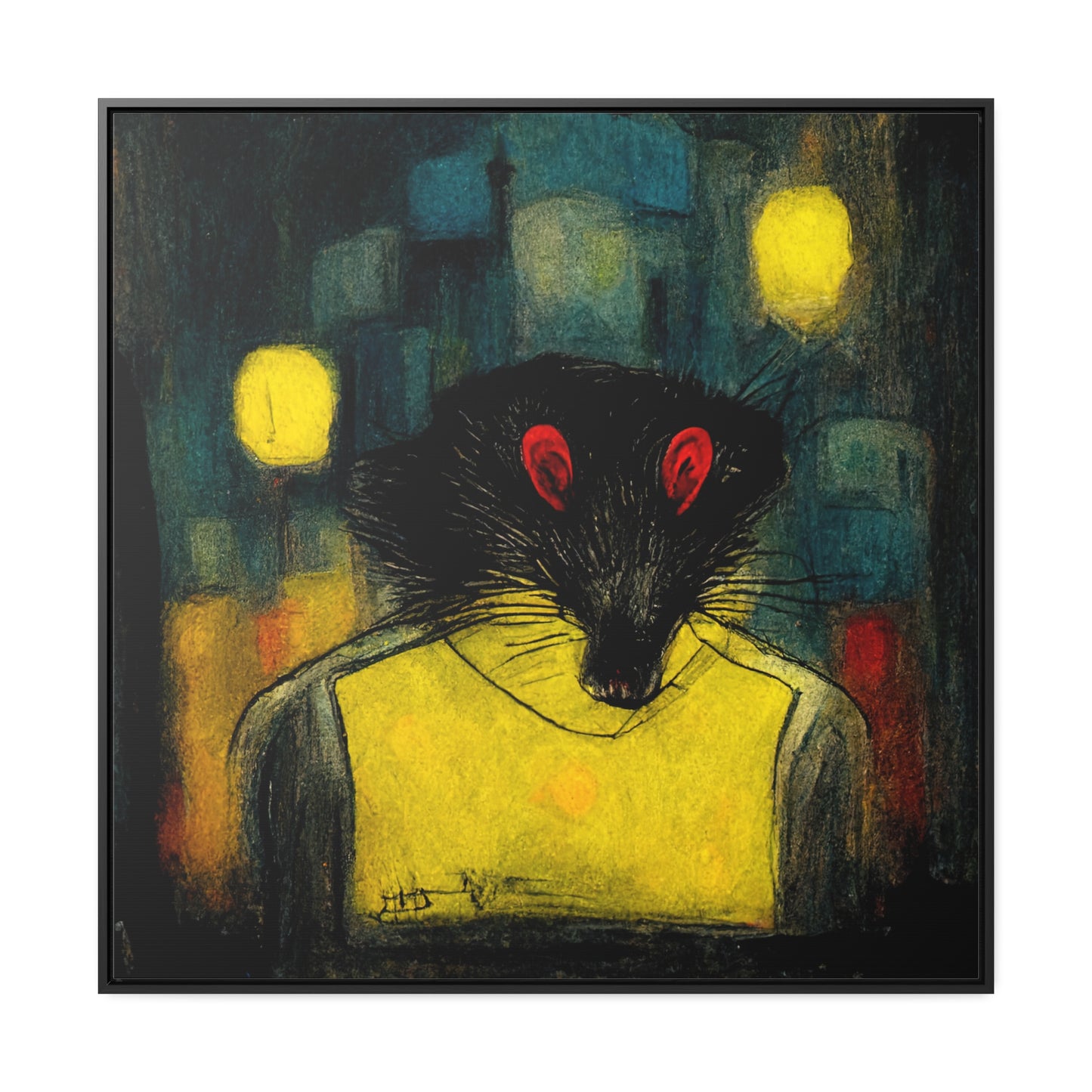 Urban Rat, Valentinii, Gallery Canvas Wraps, Square Frame