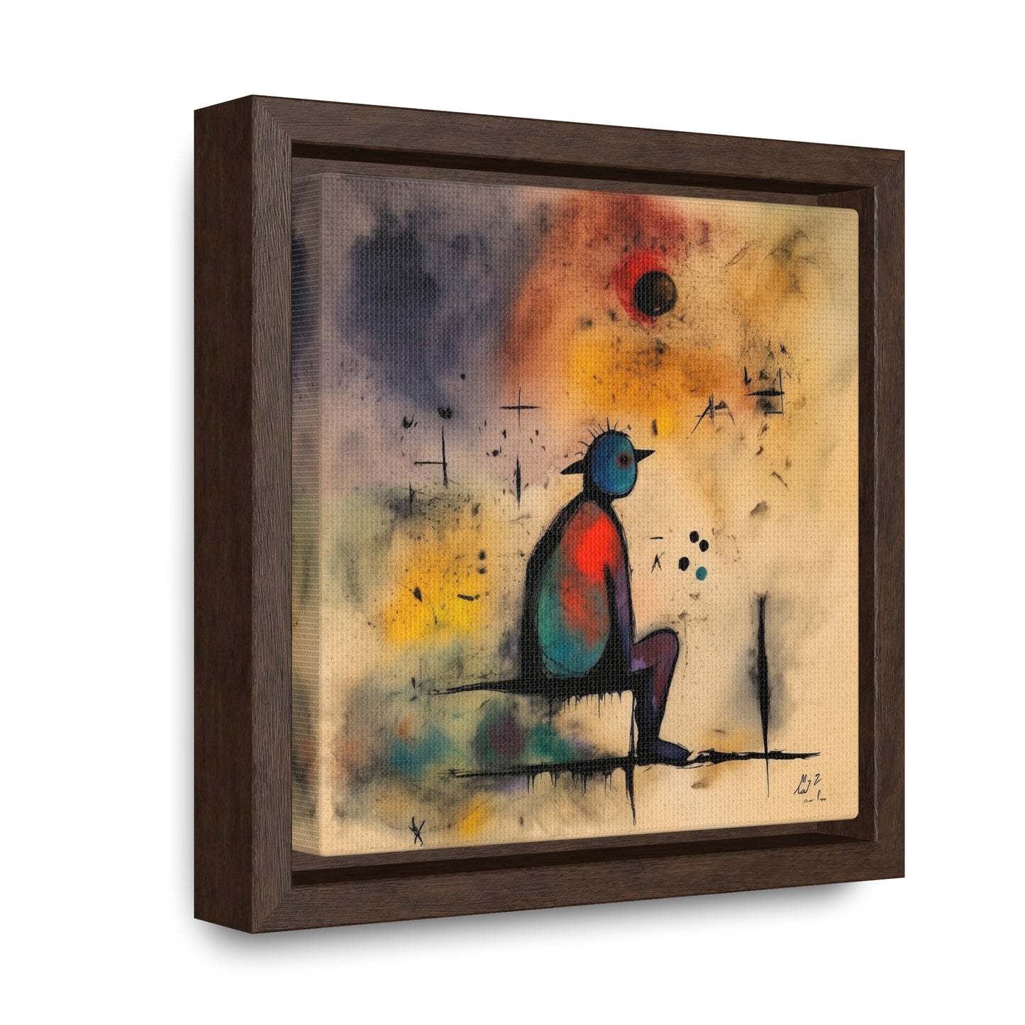 Sad Man 7, Valentinii, Gallery Canvas Wraps, Square Frame