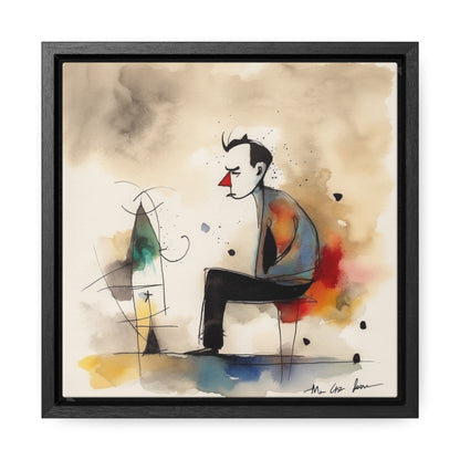 Sad Man 3, Valentinii, Gallery Canvas Wraps, Square Frame