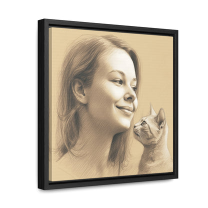 Cat Woman 30, Gallery Canvas Wraps, Square Frame