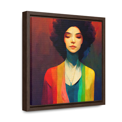 Lady's faces 19, Valentinii, Gallery Canvas Wraps, Square Frame