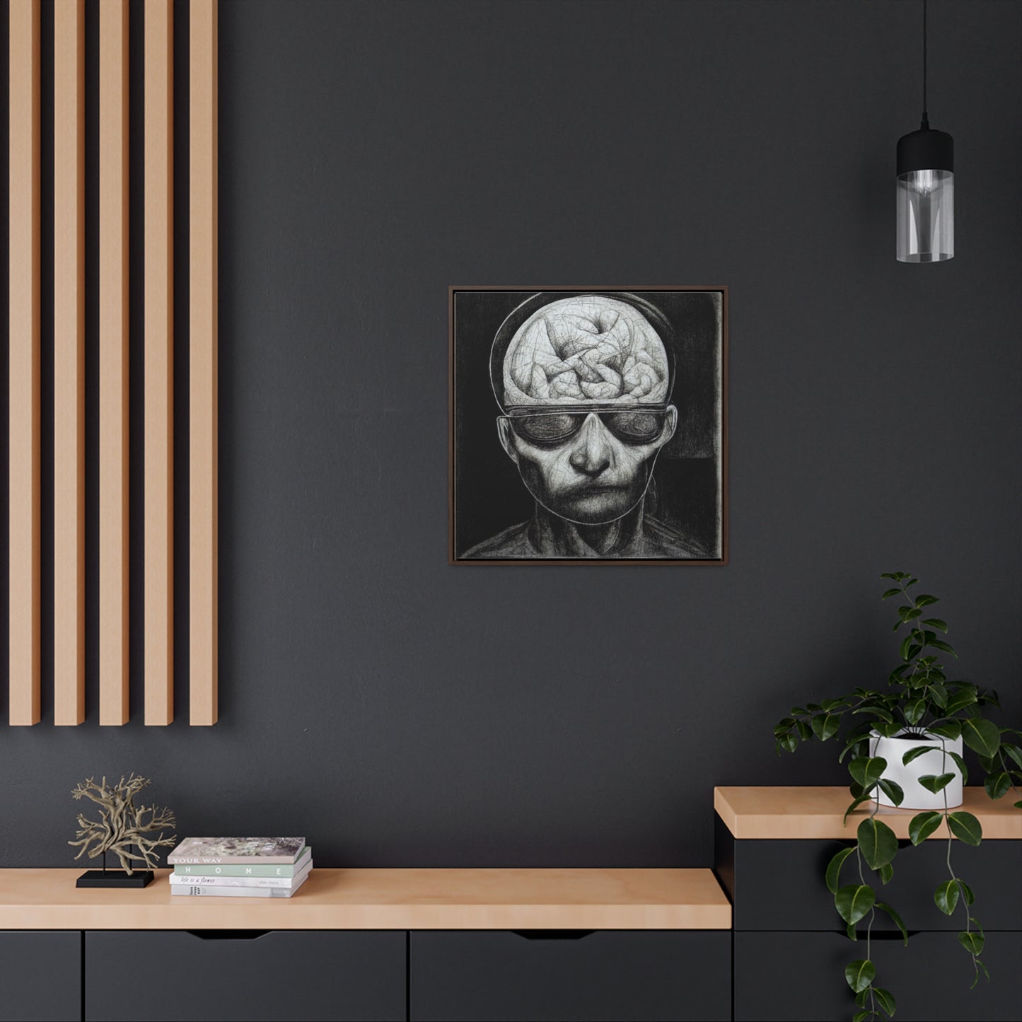 Brain 32, Valentinii, Gallery Canvas Wraps, Square Frame