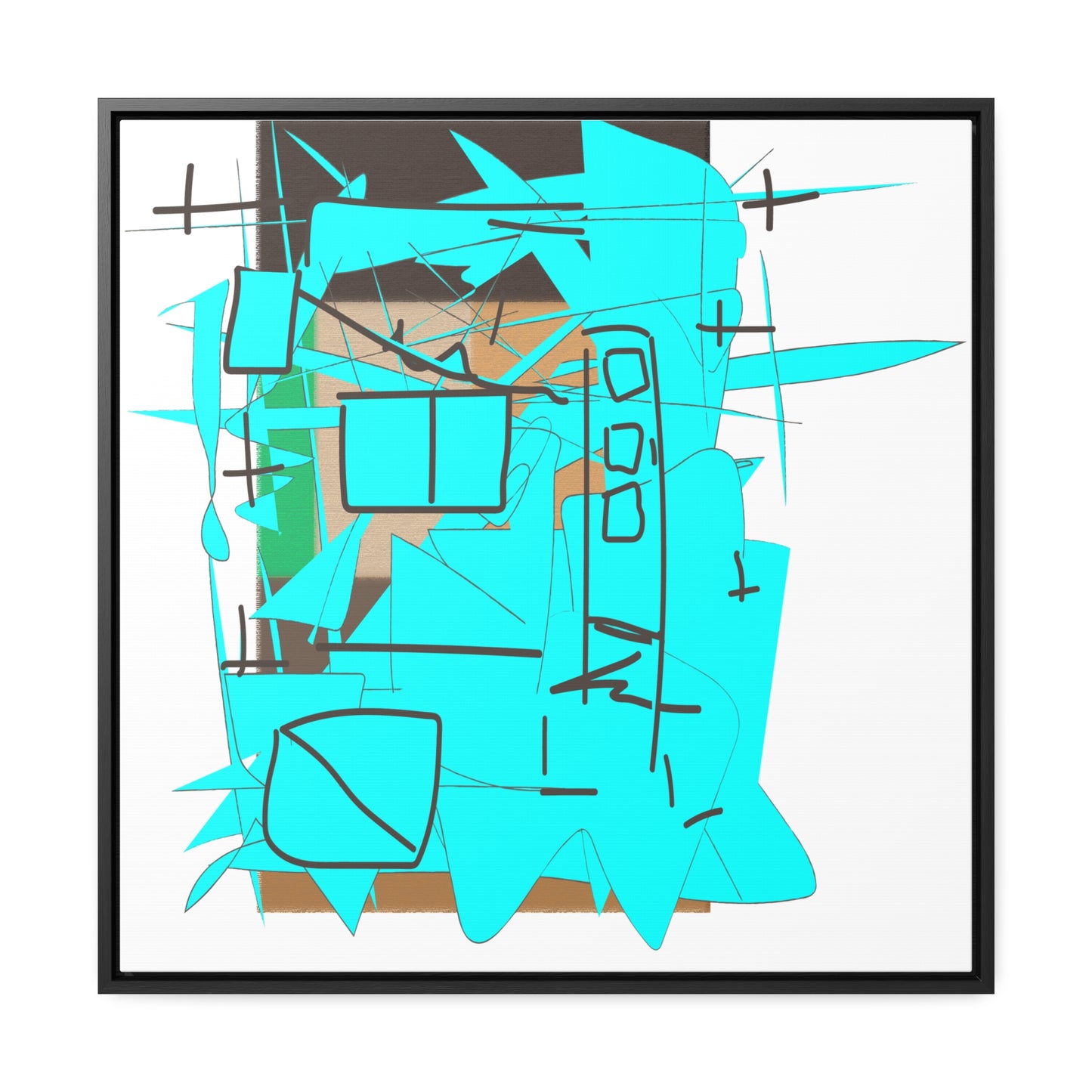 Naive City, Gallery Canvas Wraps, Square Frame