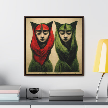 Cat Woman 5, Valentinii, Gallery Canvas Wraps, Square Frame