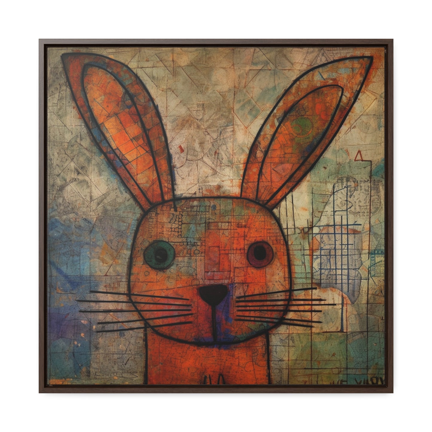 Rabbit 19, Gallery Canvas Wraps, Square Frame