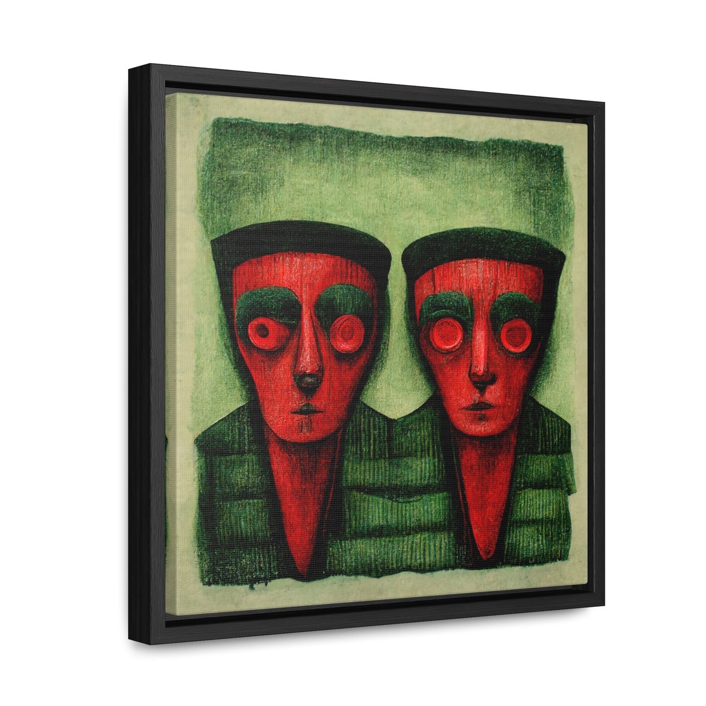 Loneliness Green Red 16, Valentinii, Gallery Canvas Wraps, Square Frame