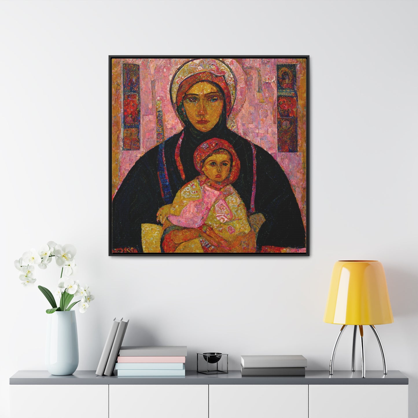 Mary and the Child 15, Valentinii, Gallery Canvas Wraps, Square Frame