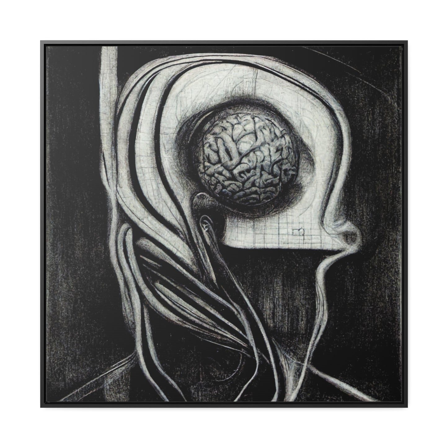 Brain 23, Valentinii, Gallery Canvas Wraps, Square Frame