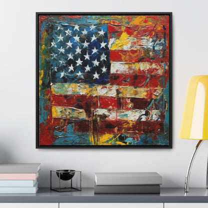 USA 14, Gallery Canvas Wraps, Square Frame