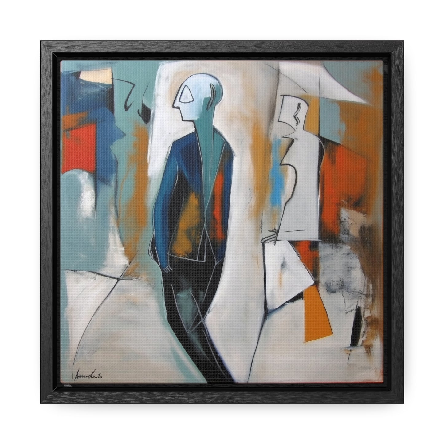 Sad Man 21, Valentinii, Gallery Canvas Wraps, Square Frame