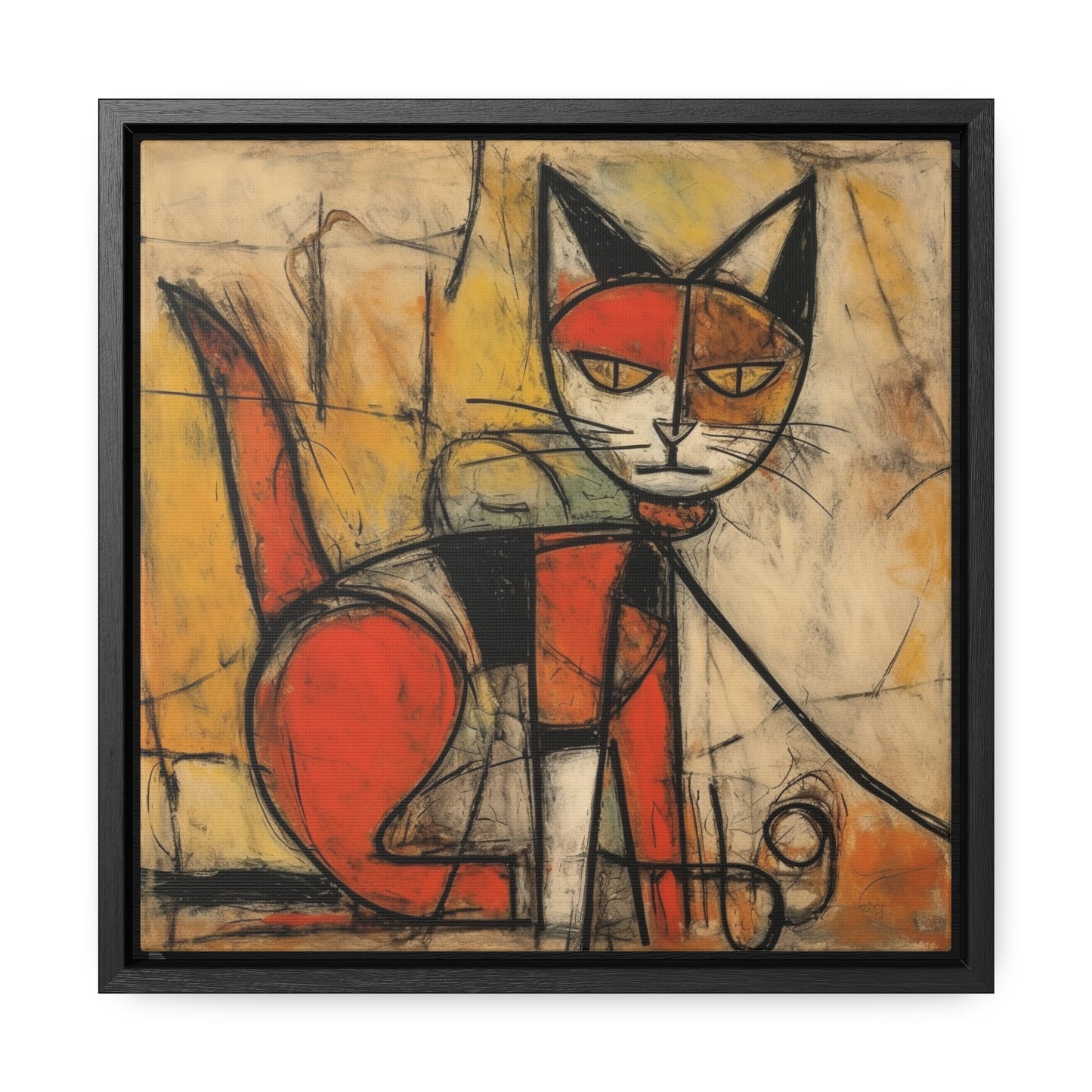 Cat 55, Gallery Canvas Wraps, Square Frame