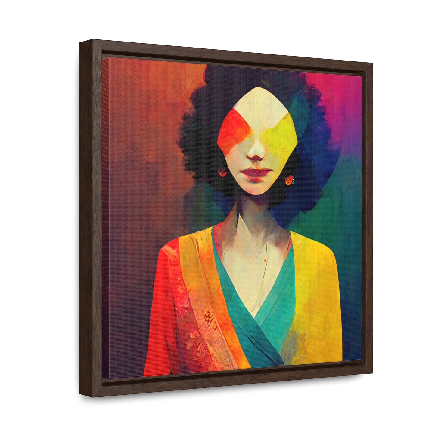 Lady's faces 4, Valentinii, Gallery Canvas Wraps, Square Frame