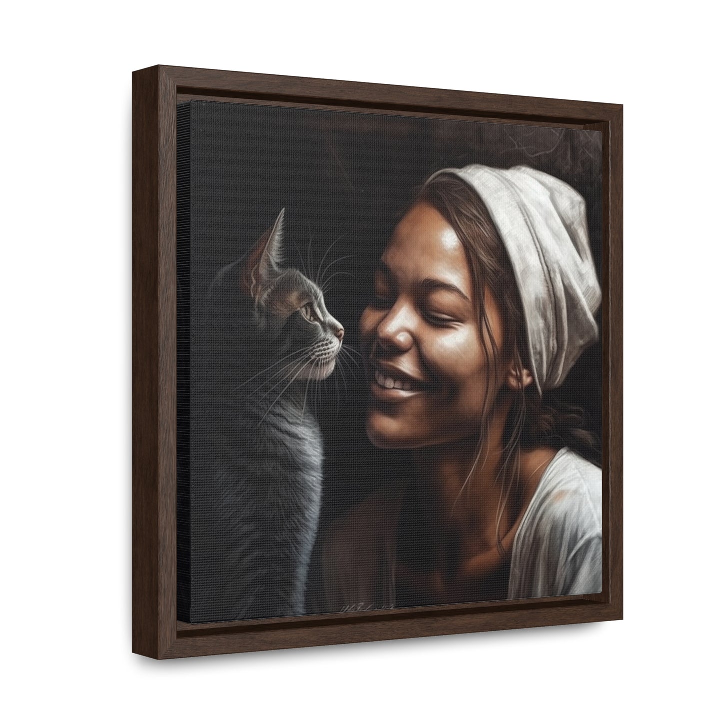 Cat Woman 29, Gallery Canvas Wraps, Square Frame