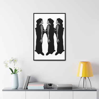 Three Women, Original Eduard Pavel, Gallery Canvas Wraps, Vertical Frame