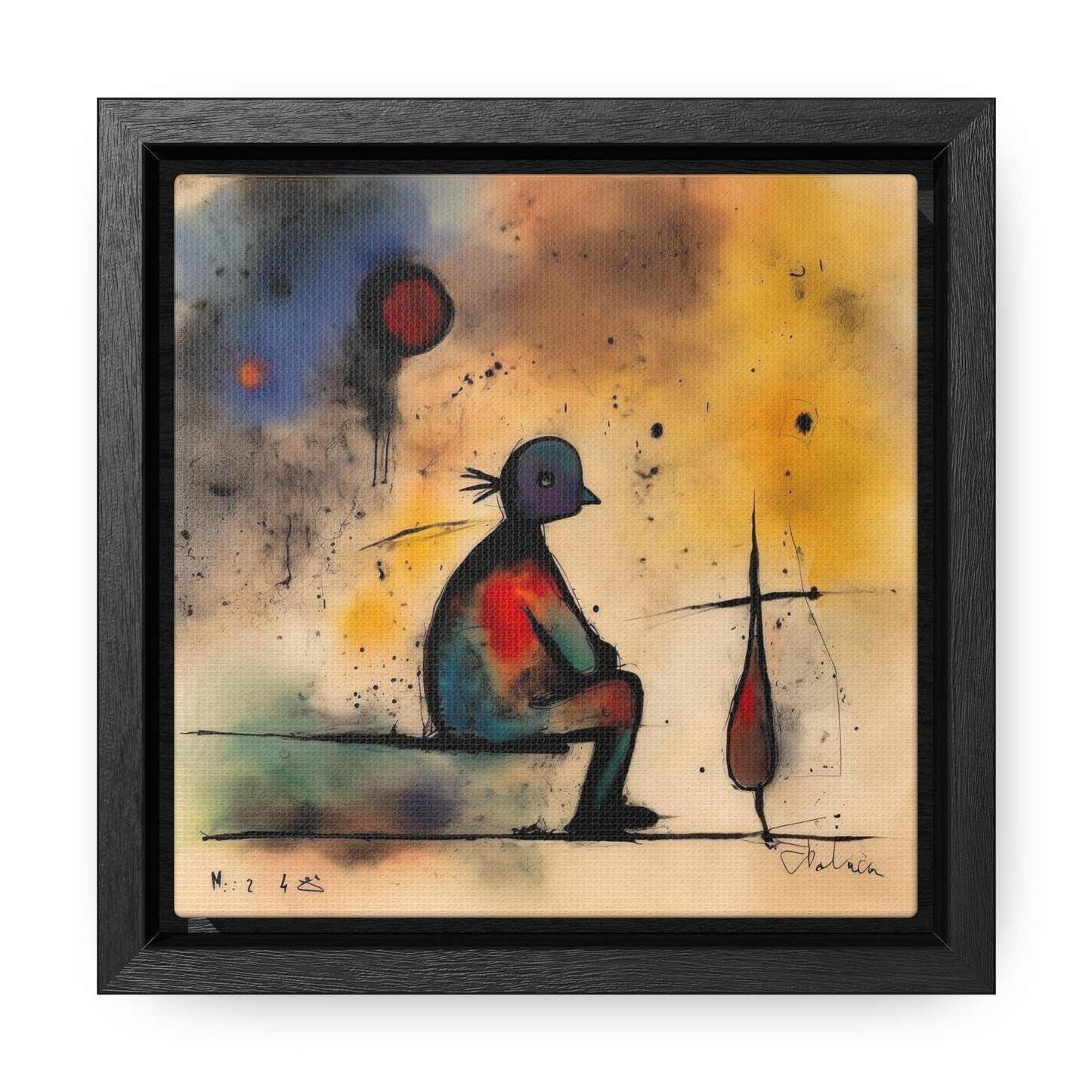 Sad Man 17, Valentinii, Gallery Canvas Wraps, Square Frame