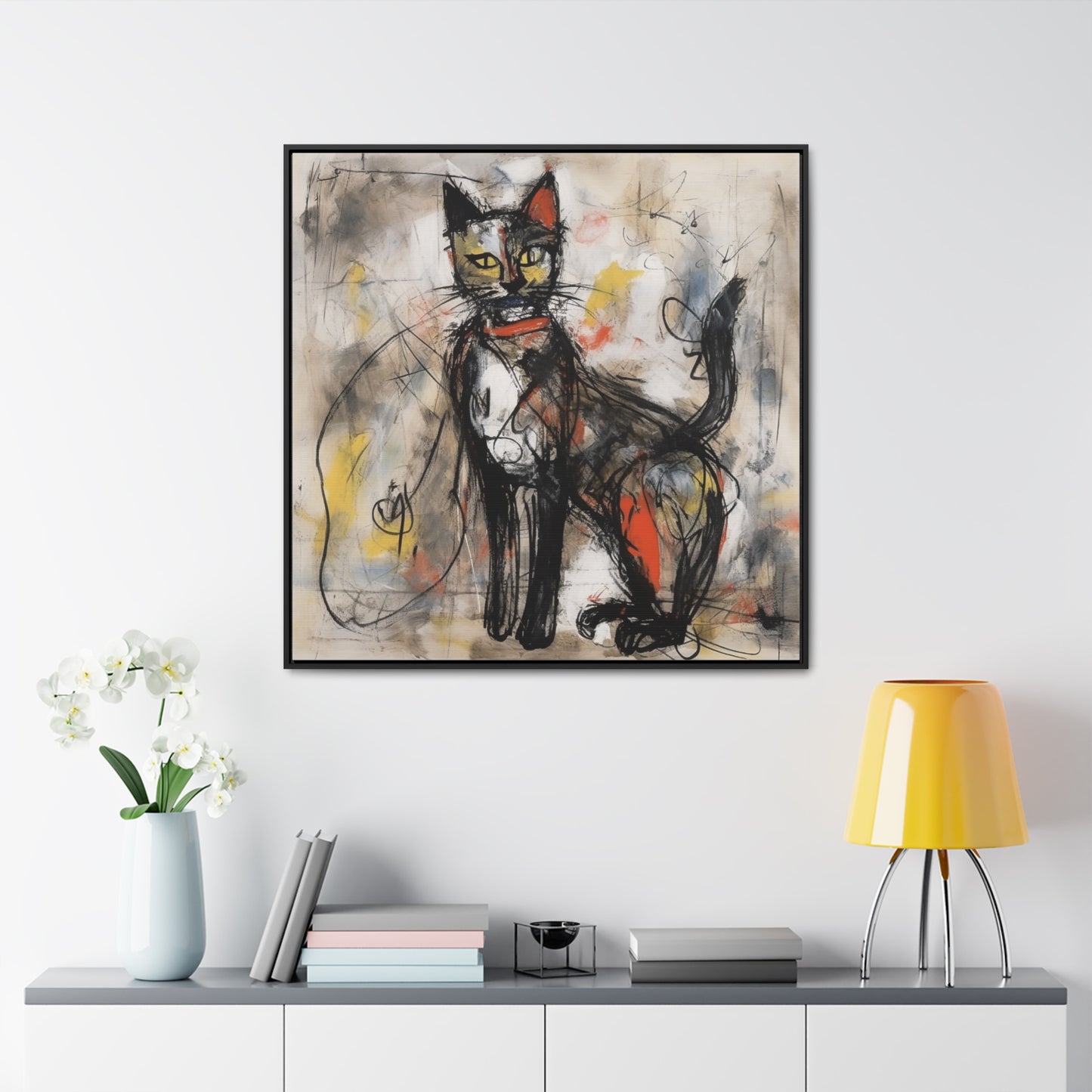 Cat 60, Gallery Canvas Wraps, Square Frame