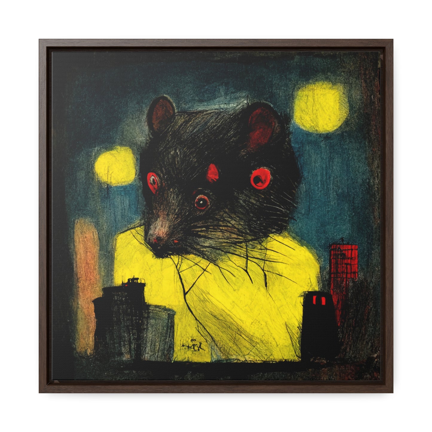 Urban Rat 6, Valentinii, Gallery Canvas Wraps, Square Frame