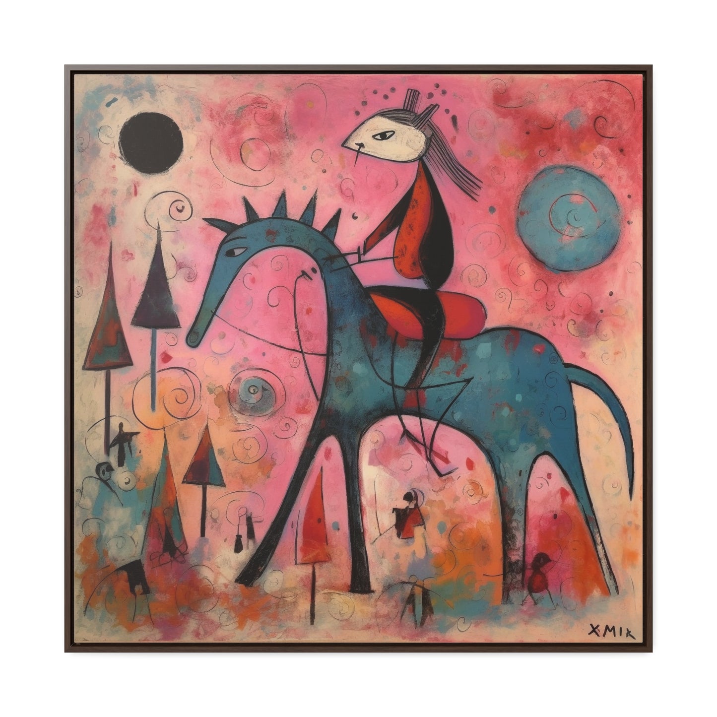 The Dreams of the Child 36, Gallery Canvas Wraps, Square Frame