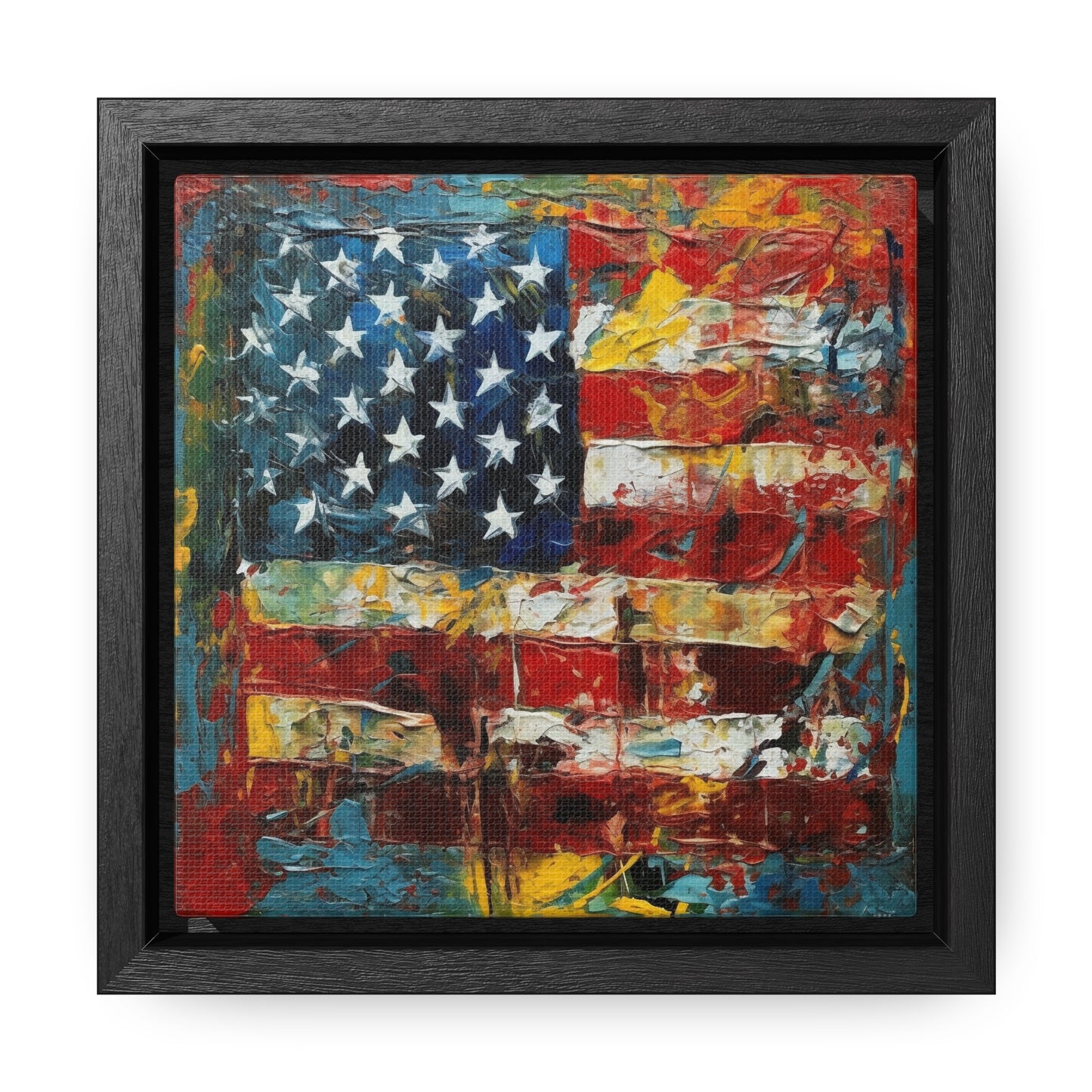 USA 14, Gallery Canvas Wraps, Square Frame