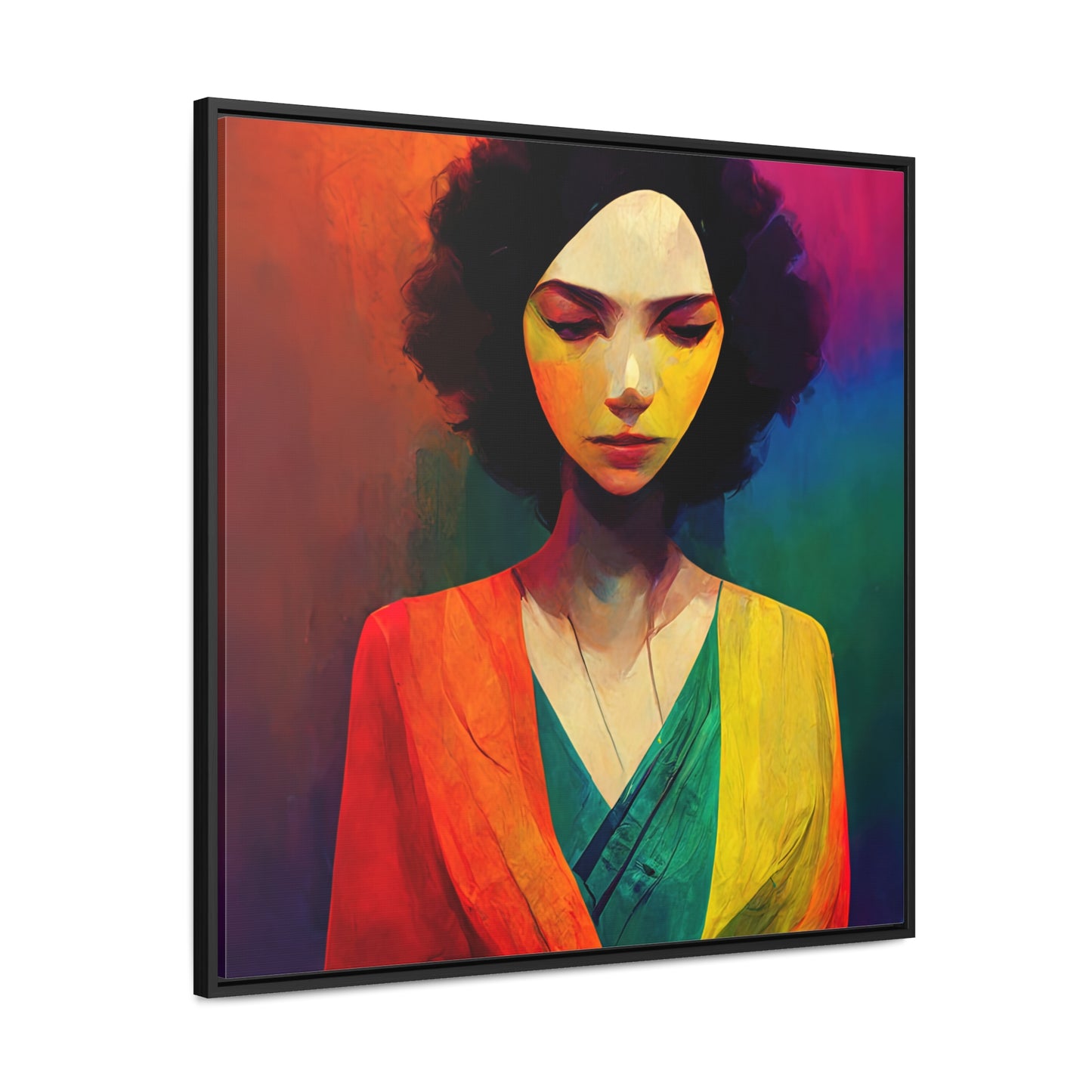 Lady's faces 9, Valentinii, Gallery Canvas Wraps, Square Frame