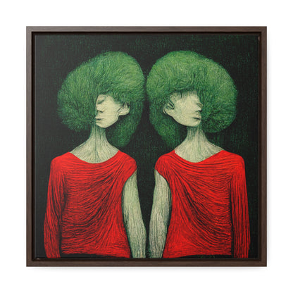 Loneliness Green Red 31, Valentinii, Gallery Canvas Wraps, Square Frame