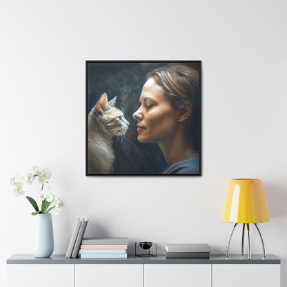 Cat Woman 32, Gallery Canvas Wraps, Square Frame