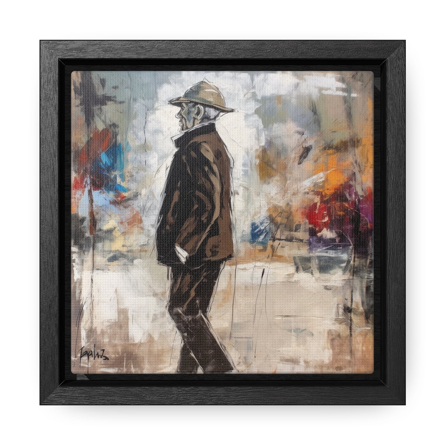 Sad Man 13, Valentinii, Gallery Canvas Wraps, Square Frame