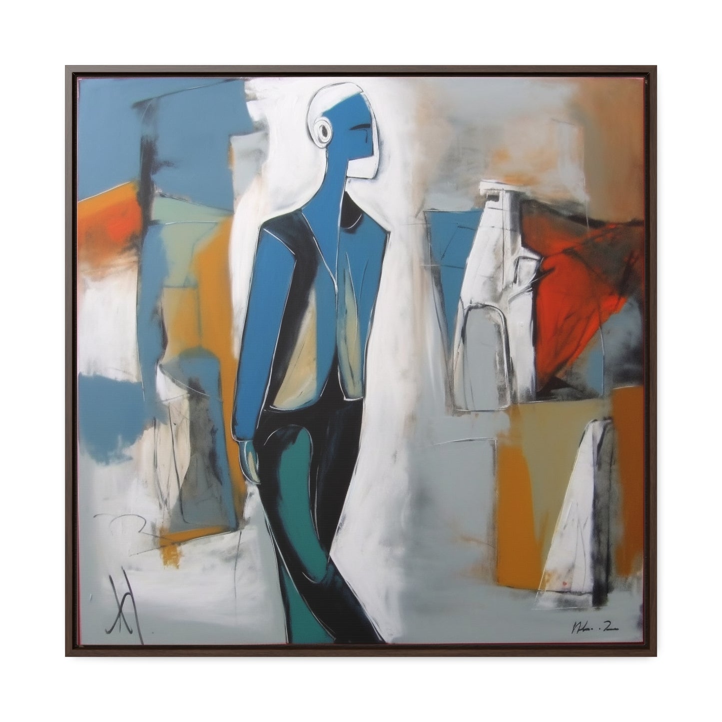 Sad Man 28, Valentinii, Gallery Canvas Wraps, Square Frame