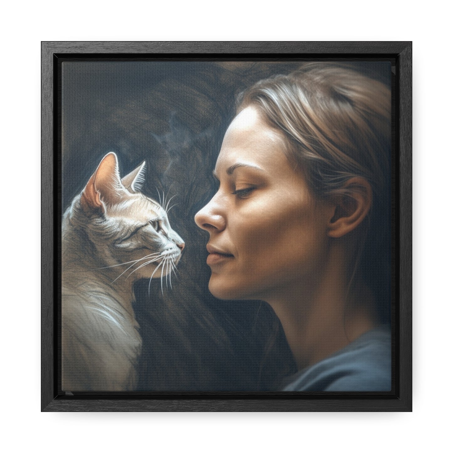 Cat Woman 32, Gallery Canvas Wraps, Square Frame