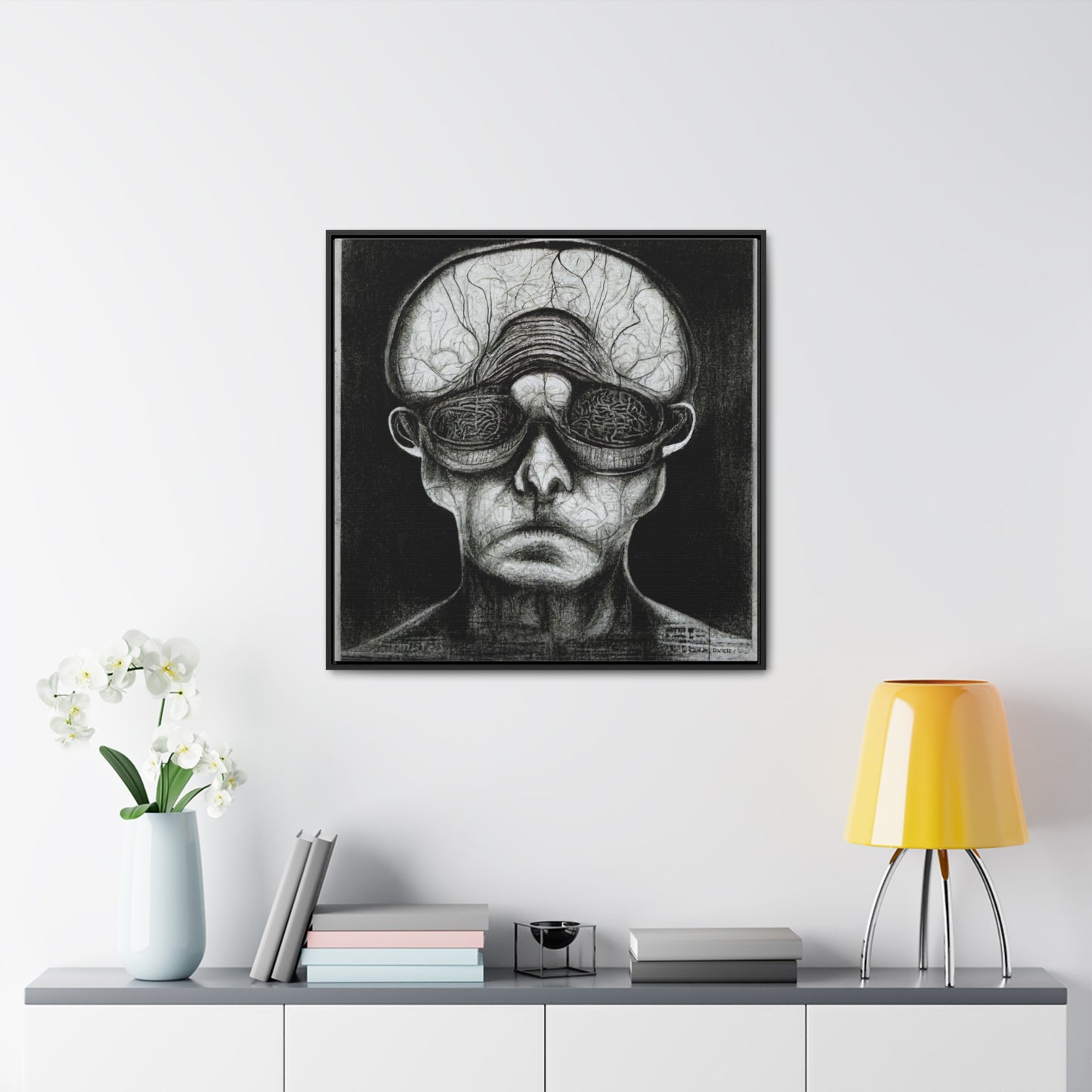 Brain 36, Valentinii, Gallery Canvas Wraps, Square Frame