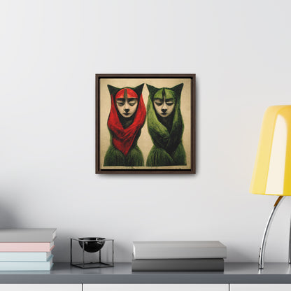 Cat Woman 5, Valentinii, Gallery Canvas Wraps, Square Frame