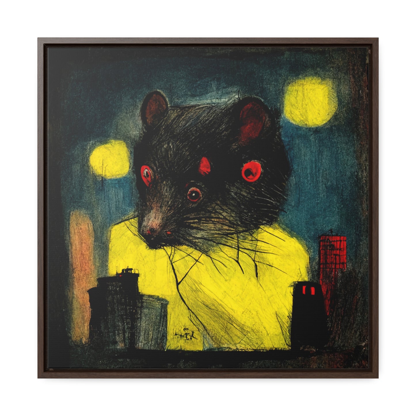 Urban Rat 6, Valentinii, Gallery Canvas Wraps, Square Frame