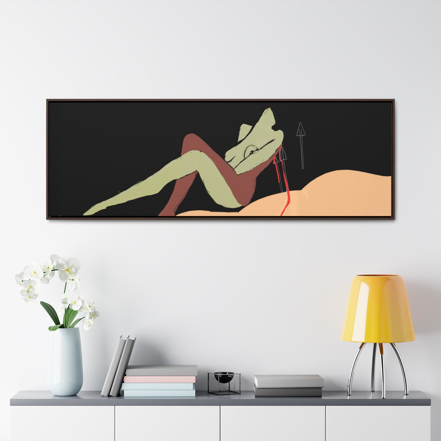 Woman Gold, Original Eduard Pavel, Gallery Canvas Wraps, Horizontal Frame