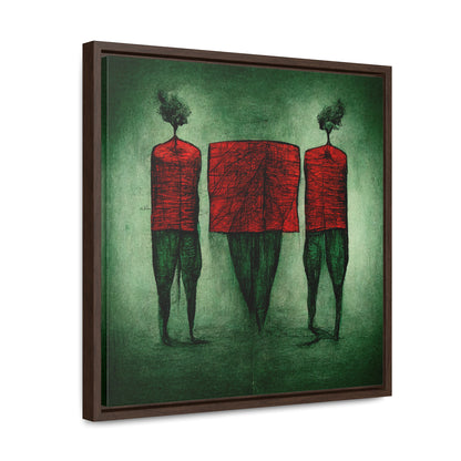 Loneliness Green Red 22, Valentinii, Gallery Canvas Wraps, Square Frame