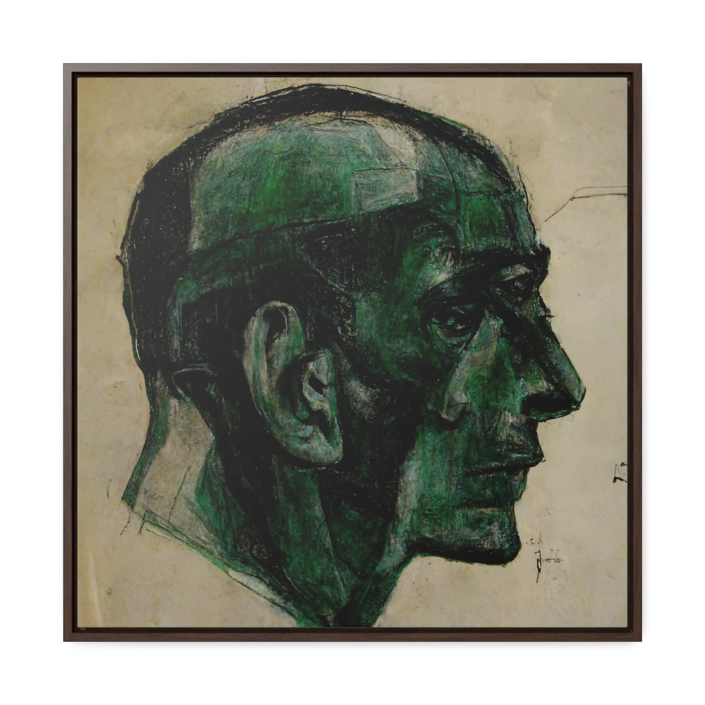 Heads 8, Valentinii, Gallery Canvas Wraps, Square Frame