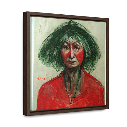 Loneliness Green Red 37, Valentinii, Gallery Canvas Wraps, Square Frame