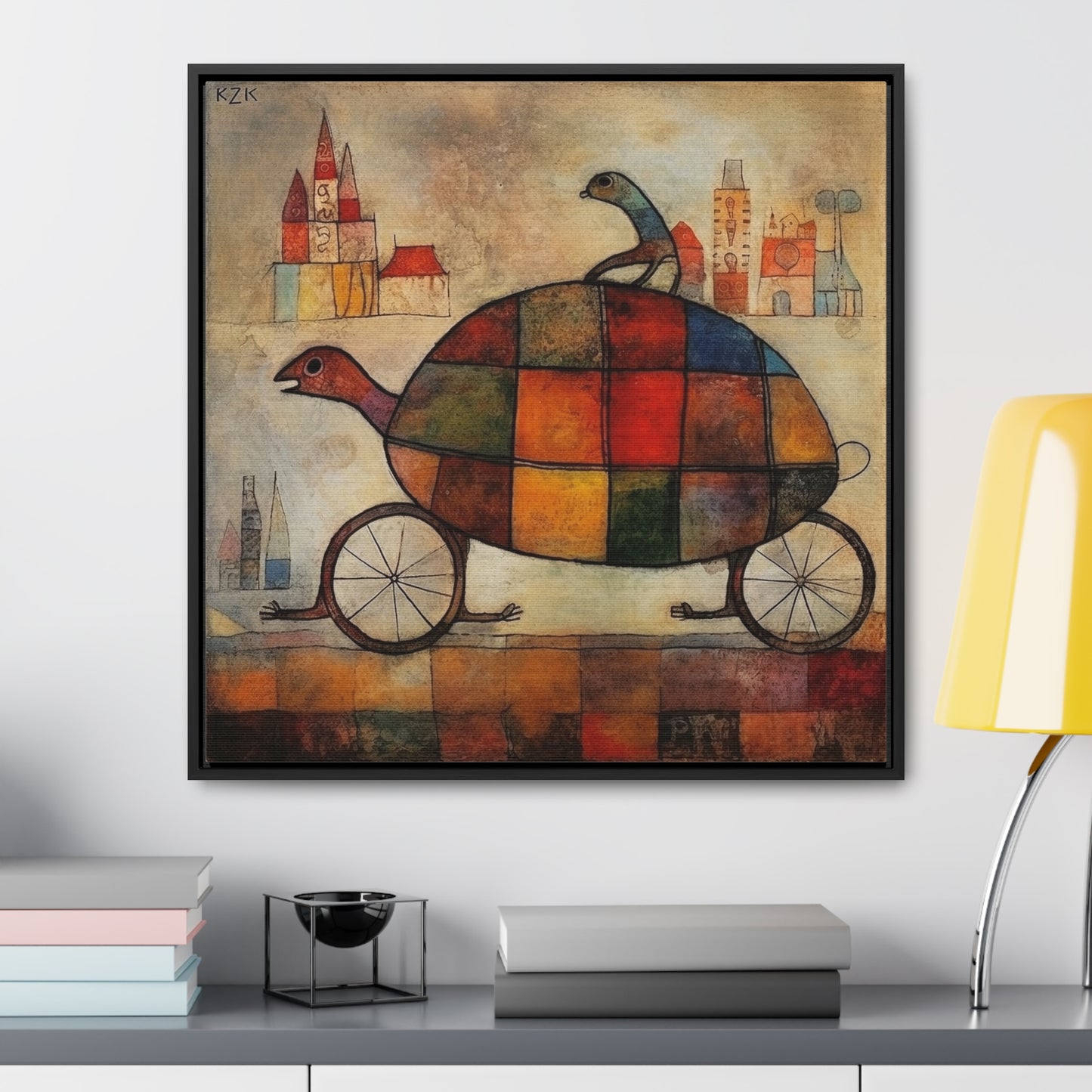 Turtle 2, Gallery Canvas Wraps, Square Frame