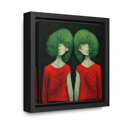 Loneliness Green Red 31, Valentinii, Gallery Canvas Wraps, Square Frame